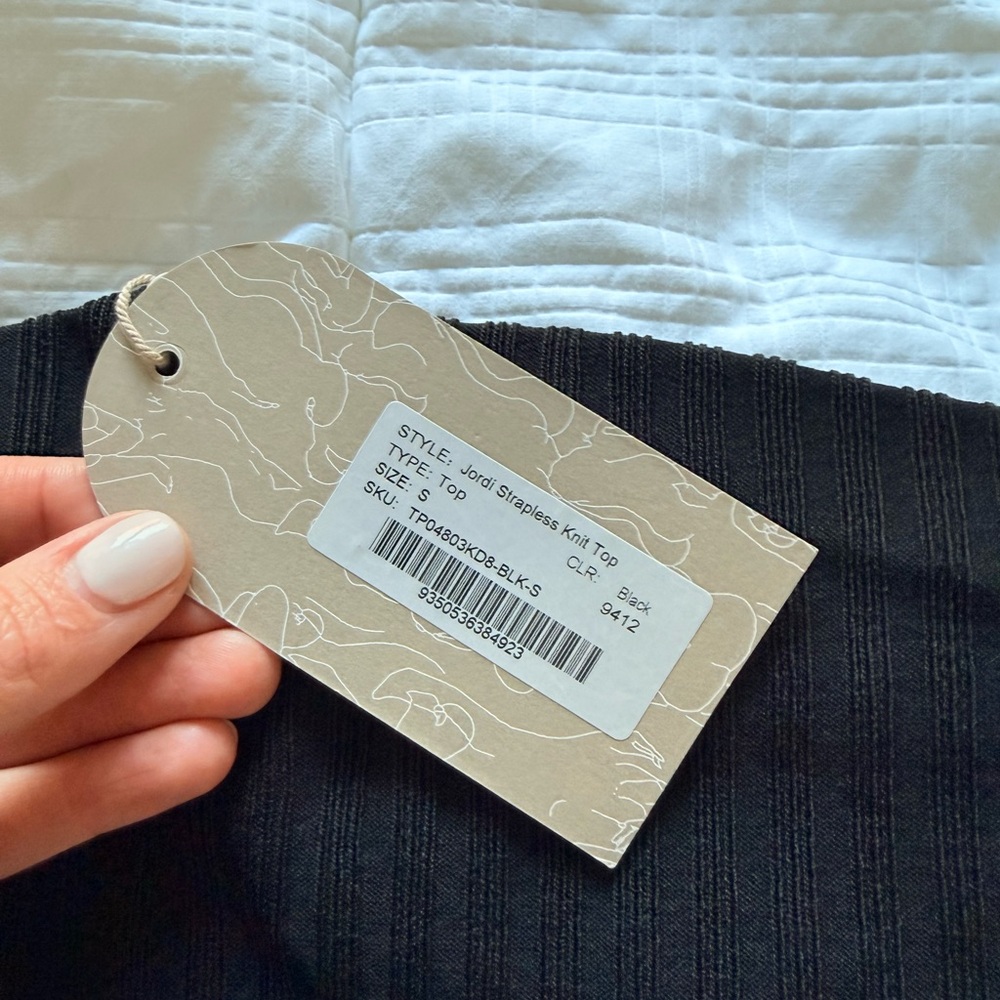 MESHKI Jordi Strapless Knit Top